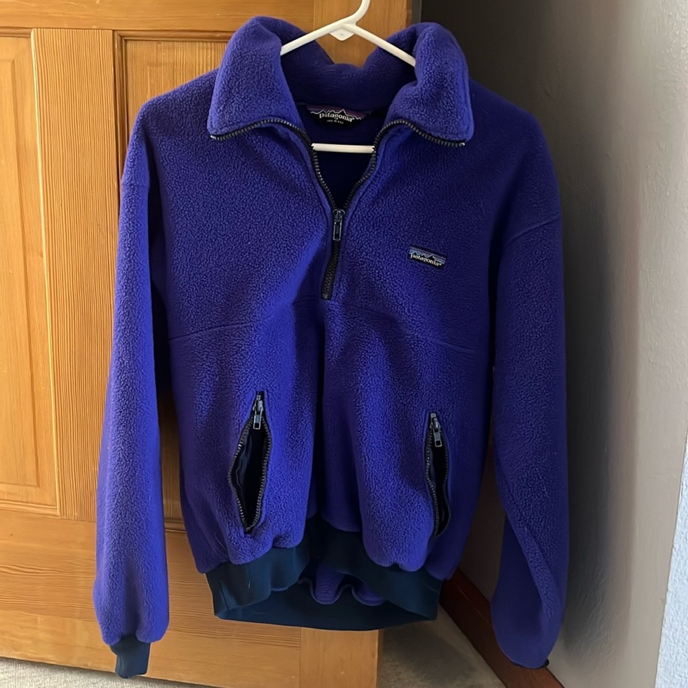 Blue Patagonia quarter zip